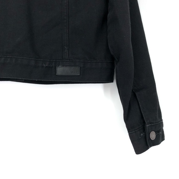 ABERCROMBIE & FITCH Flannel Lined Jean Jacket Black XS - Picture 8 of 8